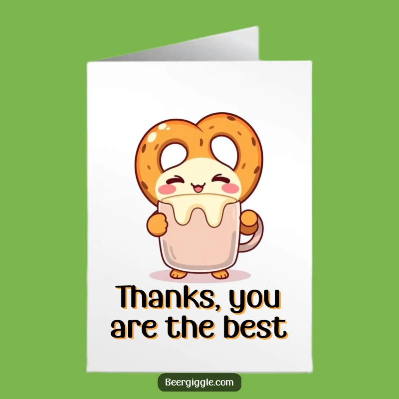Free Printable Thank You Card: Kawaii Pretzel Kindness, Downloadable Gift!