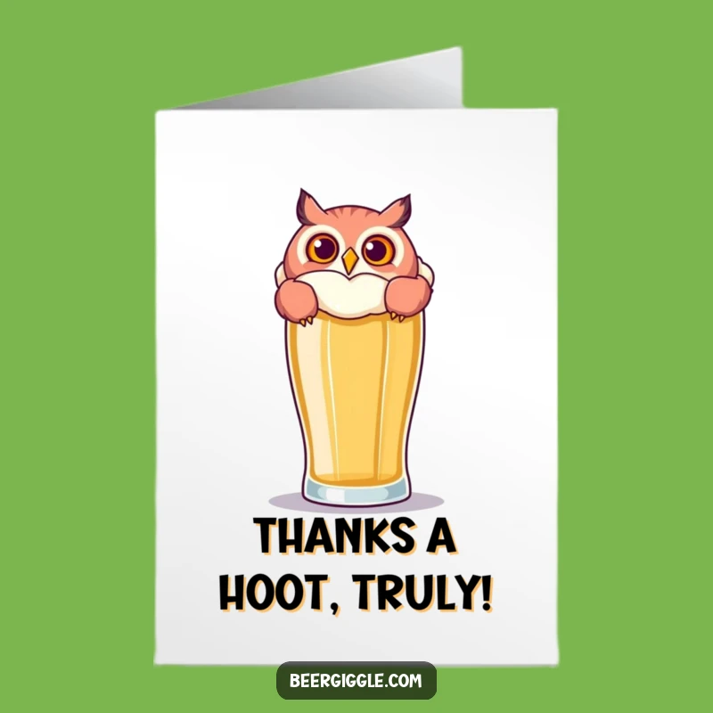 Free Printable Thank You Owl Card: Thanks a Million!