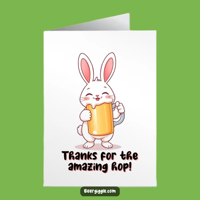 Free Printable Funny Rabbit Thank You Card - Grateful Downloadable Gift