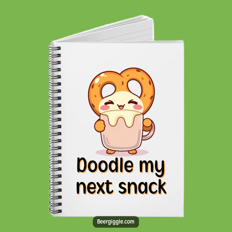 Funny Kawaii Pretzel Notebook - Jot Down Ideas with a Wink!