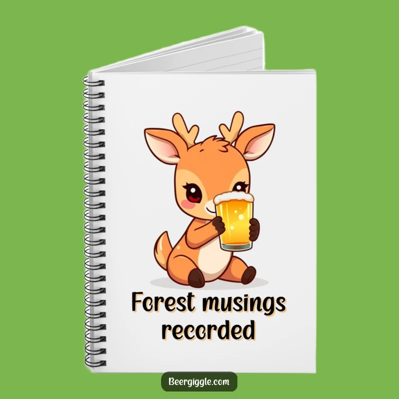 Funny Deer Notebook: Gentle Thoughts Journal, A Peaceful Funny Gift!
