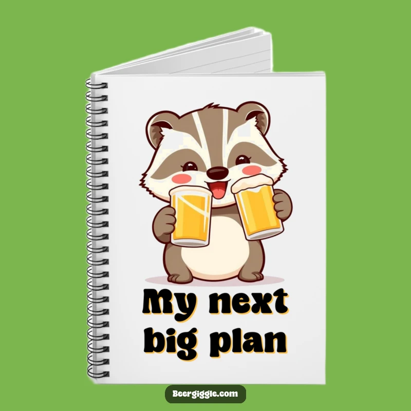 Funny Badger Toast Notebook: Jot Down Celebratory Ideas and Notes