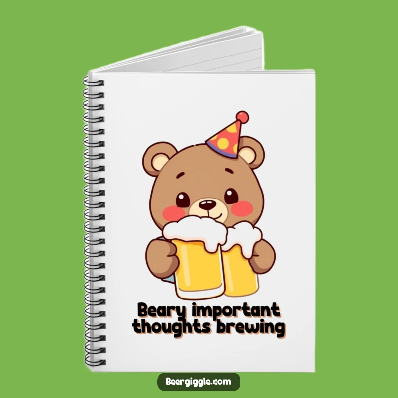 Funny Bear Party Beer Notebook: Hilarious Journal for Beer Enthusiasts