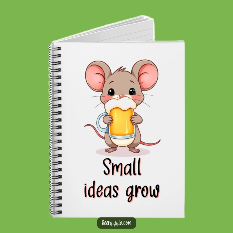 Funny Happy Mouse Beer Notebook - Jot Down Your Small Victories!