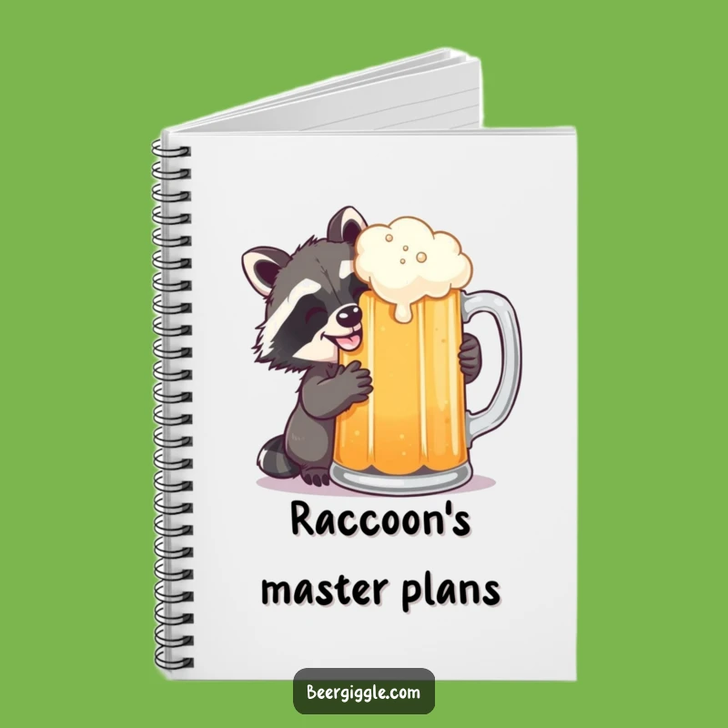Funny Raccoon Beer Notebook: Hilarious Journal for Sneaky Minds