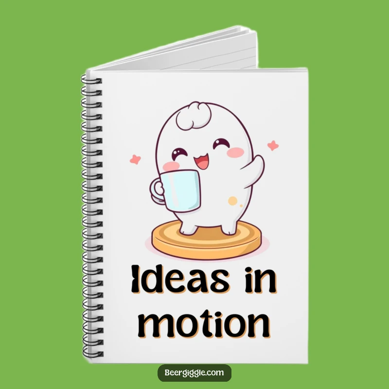 Funny Kawaii Coaster Notebook: Cute Spinning Character Journal for Creative Gifts