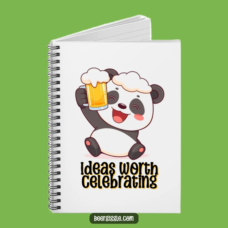 Funny Panda Notebook - Cheerful Beer Stein Journal for Creative Ideas