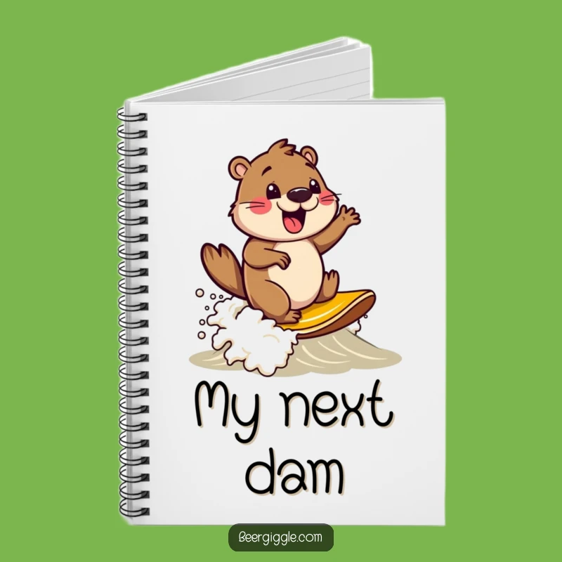 Funny Beaver Beer Notebook: Jot Down Your Surfing Thoughts