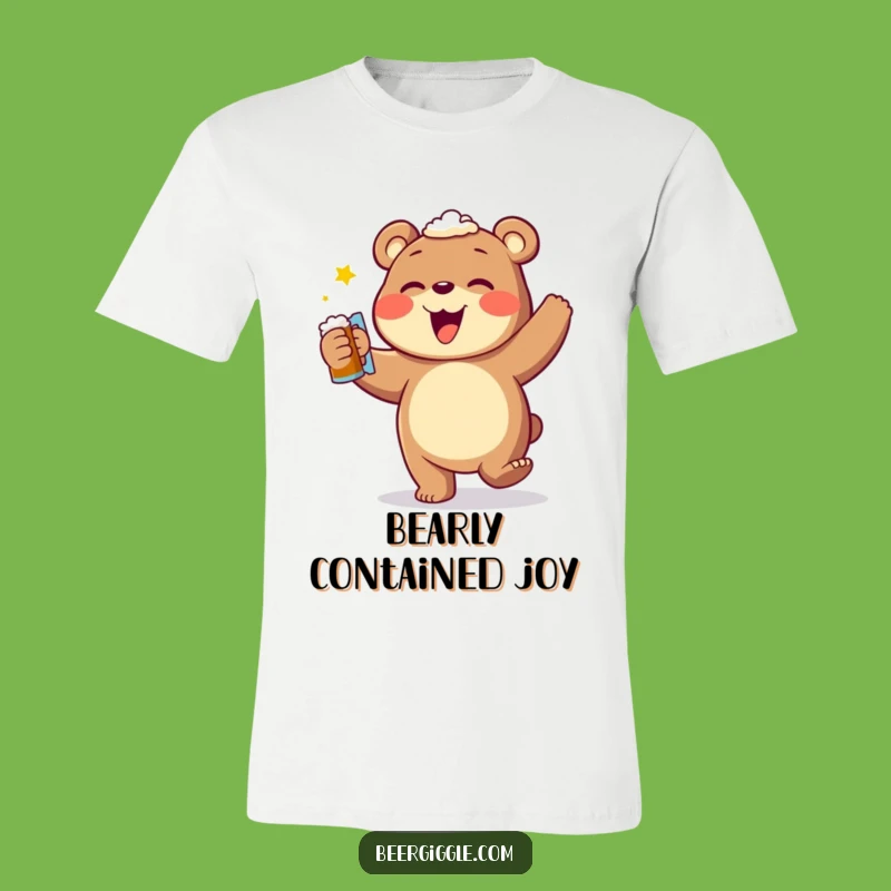 Funny Happy Dance Bear Beer T-Shirt: Hilarious Gift for Beer Enthusiasts