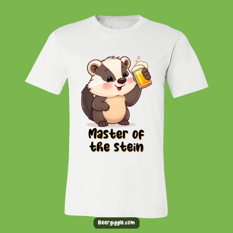 Funny Badger T-Shirt: Satisfied Beer Lover Tee, The Ultimate Comfy Funny Gift!