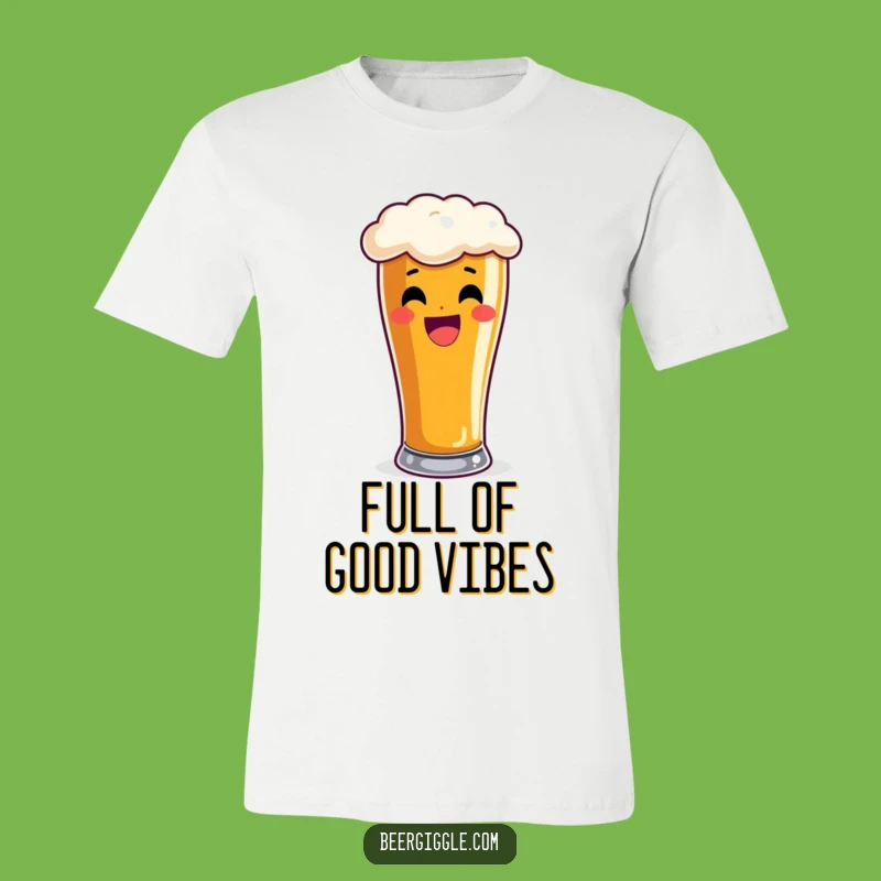 Funny Pint Glass Overflowing Beer T-Shirt - Wear Your Thirst for Fun