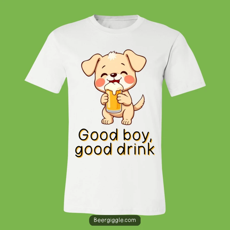 Funny Puppy Beer T-Shirt: Hilarious Tail-Wagging Fun