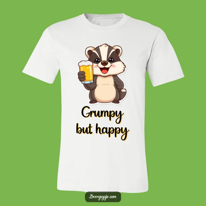 Funny Delighted Badger Beer Toast T-Shirt - Party Tee Gift