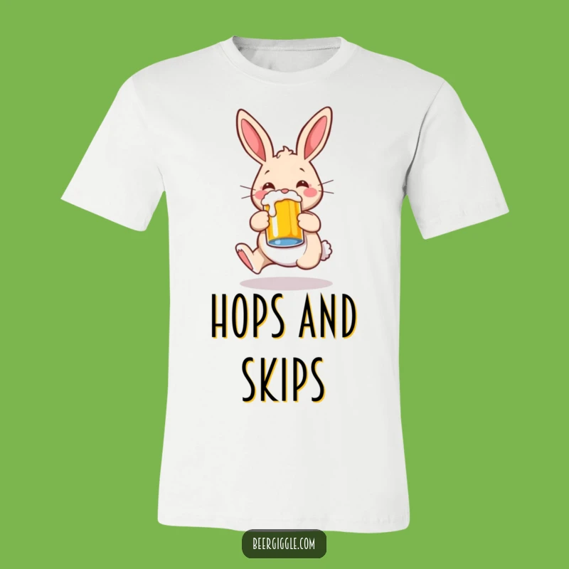 Funny Rabbit Hopping Beer T-Shirt: Your New Favorite Funny Casual Tee