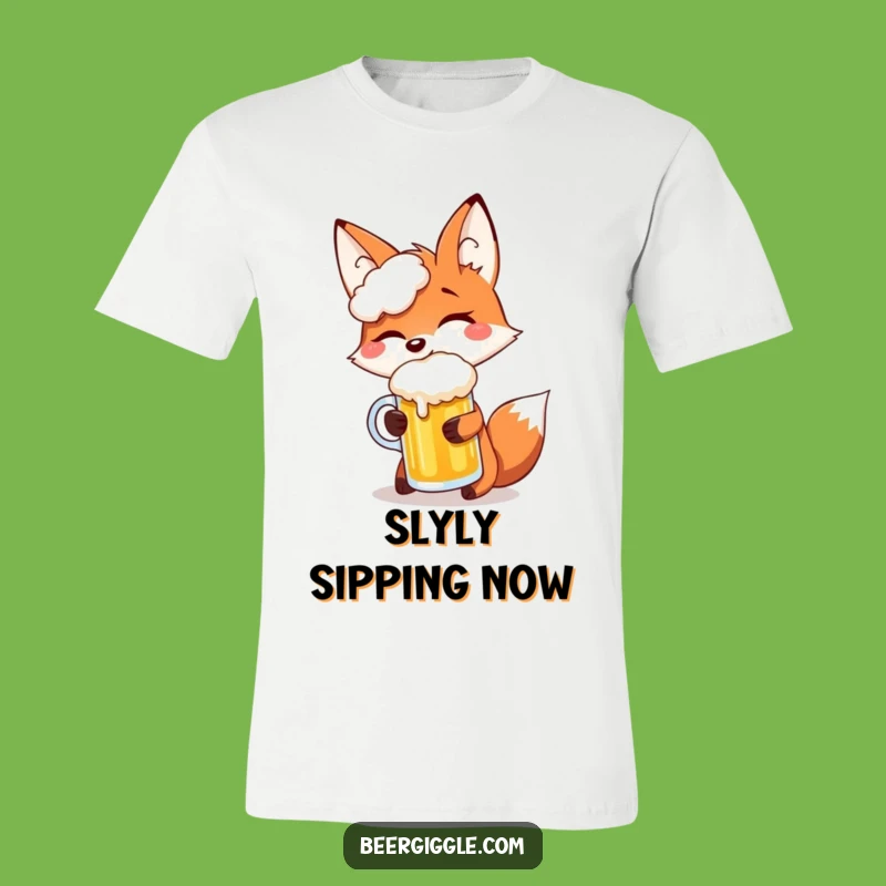 Funny Fox Beer T-Shirt: Hilarious Balancing Act for Beer Fans