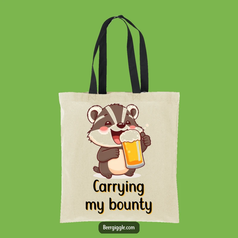 Funny Delighted Badger Beer Tote Bag - Carry Your Celebrations!