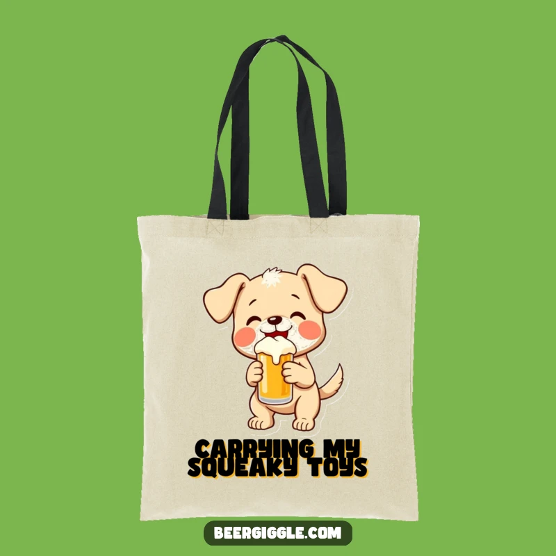 Funny Puppy Beer Tote Bag: Hilarious Carry-All for Dog Enthusiasts