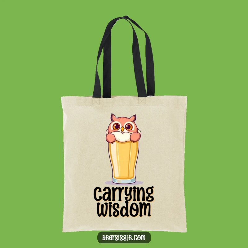 Funny Owl Beer Tote Bag: Carry Your Curiosity in Style