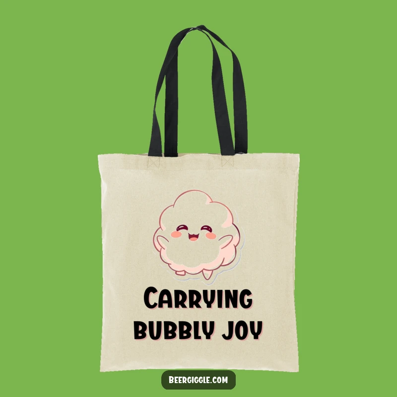 Funny Kawaii Foamy Tote Bag - Carry Your Giggles & Good Vibes!