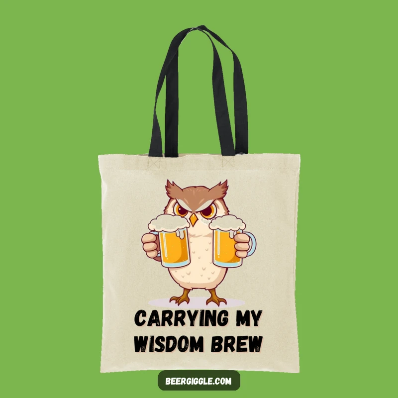 Funny Owl Beer Tote Bag: Carry Your Laughs with This Hilarious Gift