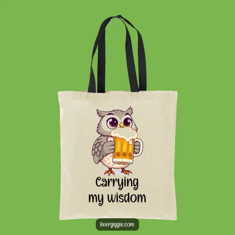 Funny Owl Beer Tote Bag: Hilarious Carry-All for Beer Aficionados