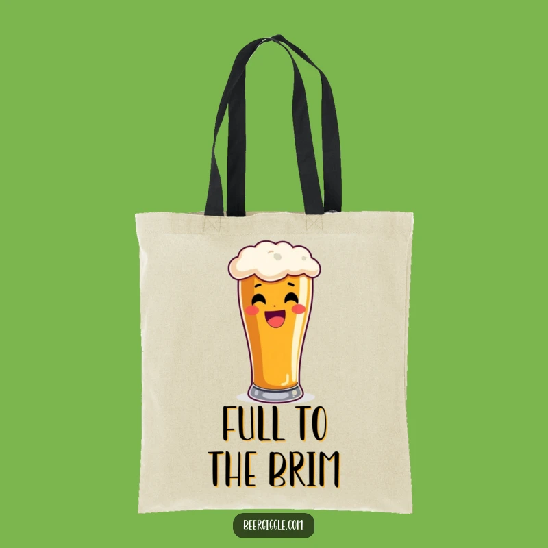 Funny Pint Glass Overflowing Beer Tote Bag - Carry Your Brew Enthusiast Style